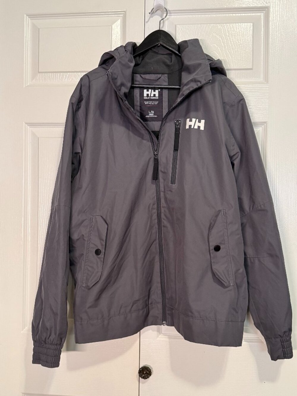 Helly Hansen Men's Active Hooded Jacket - Dark Grey, Size L/G